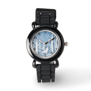 Reloj De Pulsera Lobo de invierno