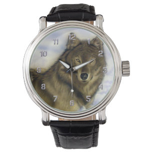 Reloj De Pulsera Lobo del invierno