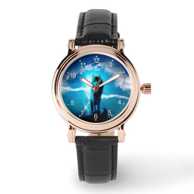 Reloj De Pulsera Lobo en la tormenta (Anverso)