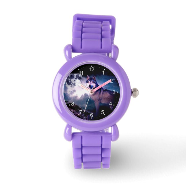 Reloj De Pulsera Lobo lunar (Anverso)