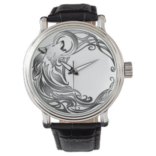 Reloj De Pulsera Lobo tribal - Sombreado