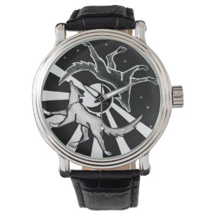 Reloj De Pulsera Lobos de sol y luna