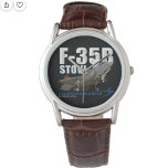 Reloj De Pulsera Lockheed Martin F-35B Luchador sigiloso Lightning<br><div class="desc">El F-35B aterriza verticalmente como un helicóptero y puede despegar en distancias muy cortas, lo que le permite operar desde bases austeras de campo corto y una gama de buques con capacidad aérea. El F-35B está dirigido por el Cuerpo de Marines de los Estados Unidos, el Reino Unido y la...</div>