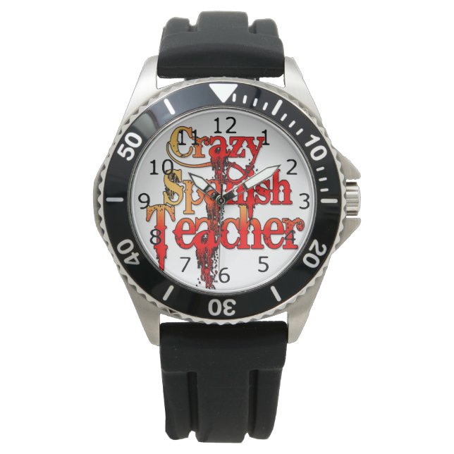 Reloj De Pulsera Loco profesor de español (Anverso)