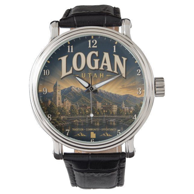 Reloj De Pulsera Logan Utah college town (Anverso)
