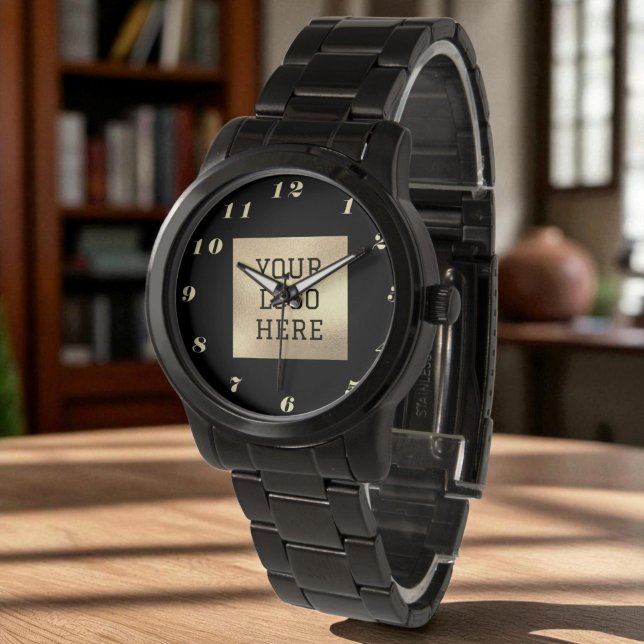 Reloj De Pulsera Logo de Black Gold Elegant Classic Business (Subido por el creador)
