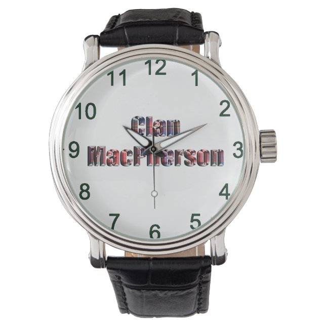 Reloj De Pulsera Logo de Clan MacPherson Tartan, (Anverso)