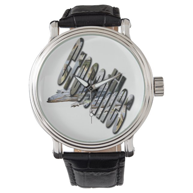 Reloj De Pulsera Logo De Cocodrilos Y Cocodrilos Australianos, (Anverso)