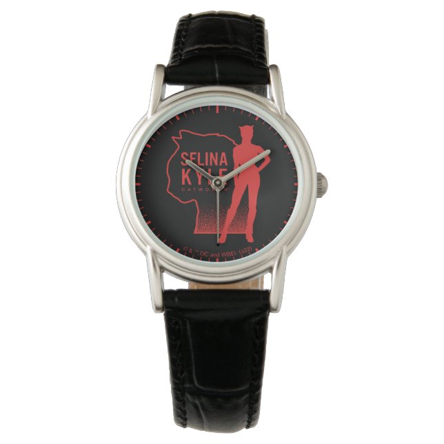 Reloj De Pulsera Logo de esquema Selina Kyle Catwoman (Anverso)