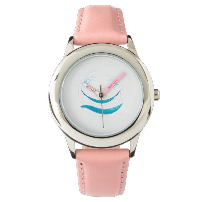 Reloj De Pulsera Logo de hamaca de lujo atardecer (Anverso)
