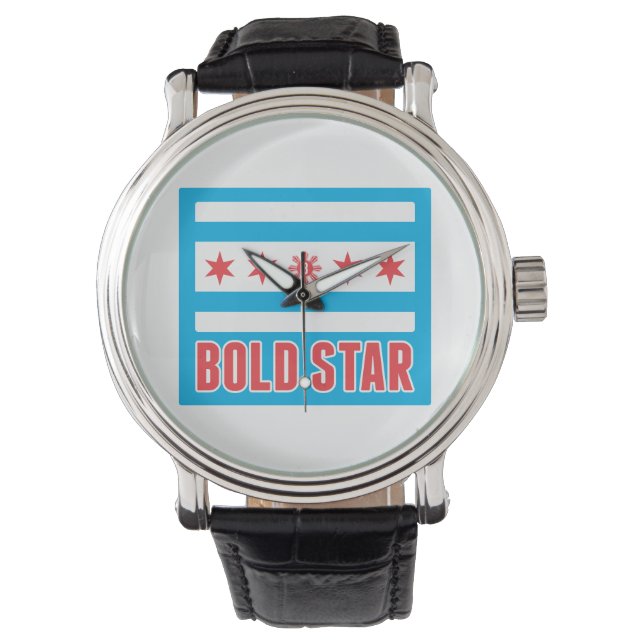 Reloj De Pulsera Logo de la bandera CHI de cinco estrellas (Anverso)