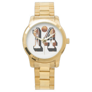 Reloj De Pulsera Logo de la serie 14 de Baloncesto,