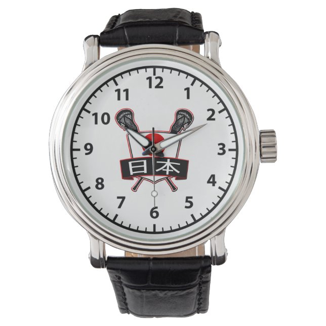 Reloj De Pulsera Logo de Lacrosse Japonés (Anverso)