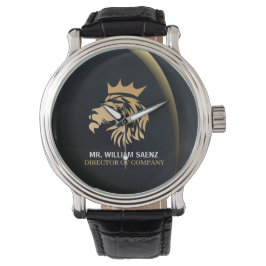 Reloj De Pulsera Logo de León Elegante Profesional
