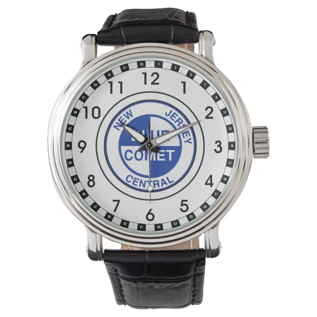 Reloj De Pulsera Logo de New Jersey Central Blue Comet (Anverso)