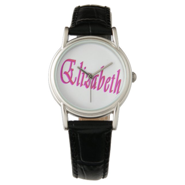 Reloj De Pulsera Logo de nombre de Chicas Elizabeth, (Anverso)