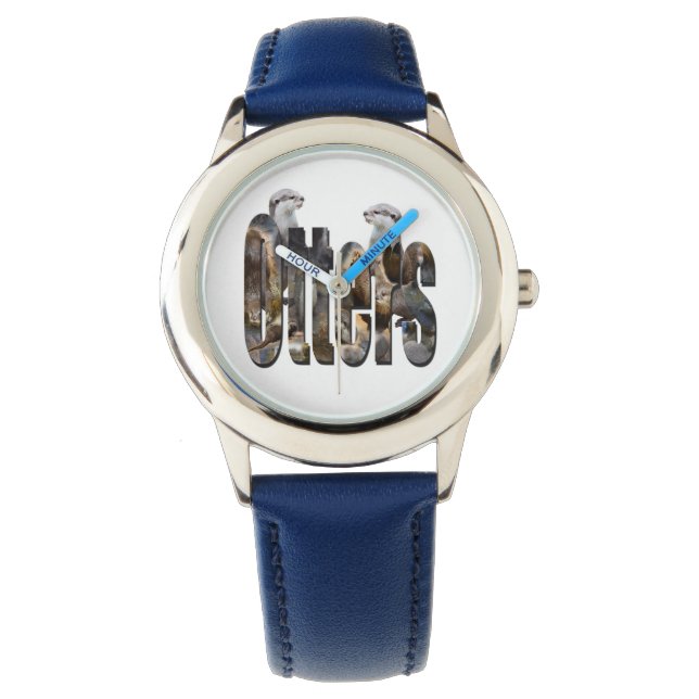 Reloj De Pulsera Logo De Otters Picture Con Nueces, Niños (Anverso)
