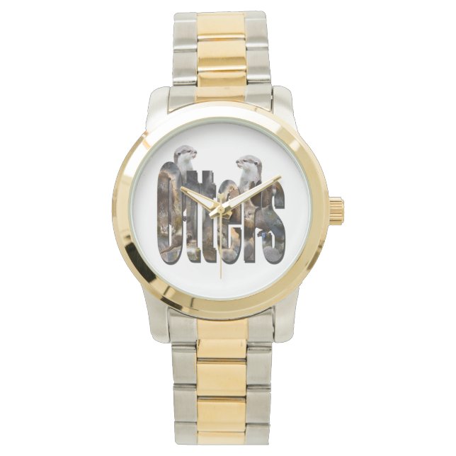 Reloj De Pulsera Logo De Otters Picture Con Nueces, Unisex (Anverso)