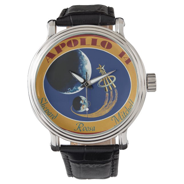 Reloj De Pulsera Logo de Parche Apolo 14 de la NASA (Anverso)