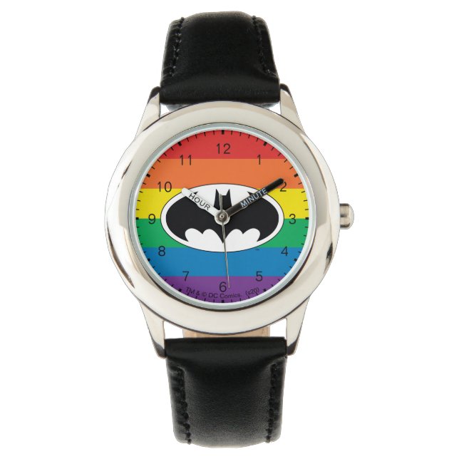 Reloj De Pulsera Logo del arco iris de Batman (Anverso)