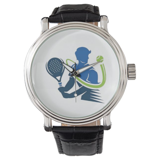 Reloj De Pulsera Logo del Club de Tenis - Acción dinámica, estilo d (Anverso)