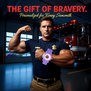 Reloj De Pulsera Logo del Departamento de Incendios Negro y Rojo