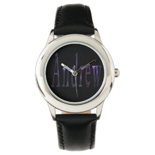 Reloj De Pulsera Logo del nombre Blue Andrew,