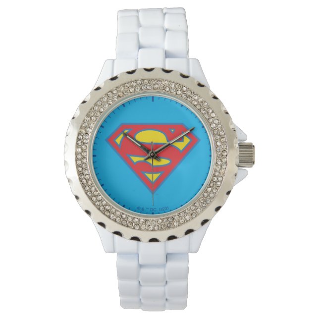 Reloj De Pulsera Logo superchica clásica con contorno azul (Anverso)