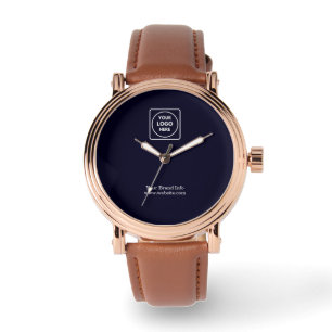 Reloj De Pulsera Logotipo Azul Marino   Corporativo Profesional Per