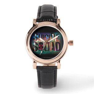 Reloj De Pulsera Logotipo colorido del resplandor del pelotón el
