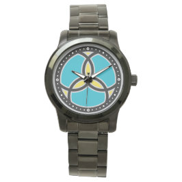 Reloj De Pulsera Logotipo de cristales manchados de la Trinidad de