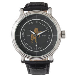 Reloj De Pulsera Logotipo de empresa negra Badge personalizado de l