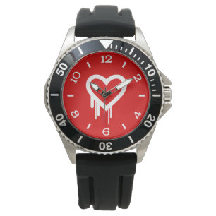 Reloj De Pulsera Logotipo de error icónico de Heartbleed Bug Heart 