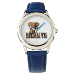 Reloj De Pulsera Logotipo de imagen de elefantes hecho de elefantes