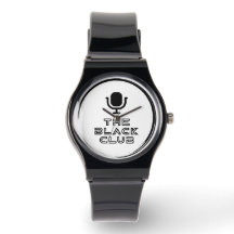Logotipo de Silicone Black Club Watch con negro