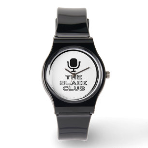 Reloj De Pulsera Logotipo de Silicone Black Club Watch con negro