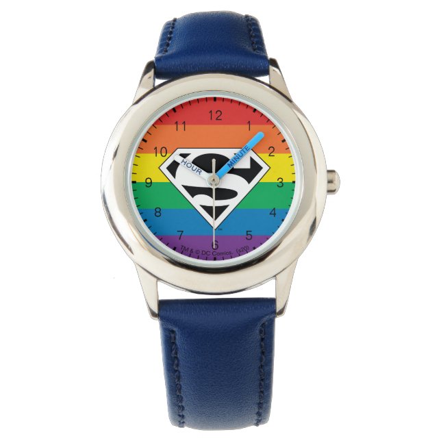 Reloj De Pulsera Logotipo del arco iris de Superman (Anverso)