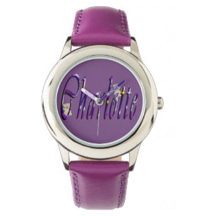 Reloj De Pulsera Logotipo del nombre de los Chicas de Charlotte,