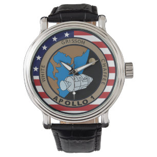 Reloj De Pulsera Logotipo del parche de la misión Apolo 1