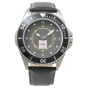 Reloj De Pulsera Logotipo personalizado Moderno Art Deco Corporate
