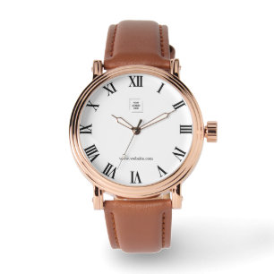 Reloj De Pulsera Logotipo Profesional y Sitio Web Empresarial Moder