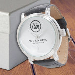 Reloj De Pulsera Logotipo Y Lema De La Compañía personalizado Con P<br><div class="desc">Personalice un Watch con esta plantilla simple y minimalista y promueva su empresa o negocio para aumentar los clientes potenciales y generar más ventas. Añade tus detalles, todo el estilo de texto, colores, tamaños se pueden modificar para adaptarlos a tus necesidades. Si necesita ayuda o elementos coincidentes, póngase en contacto...</div>