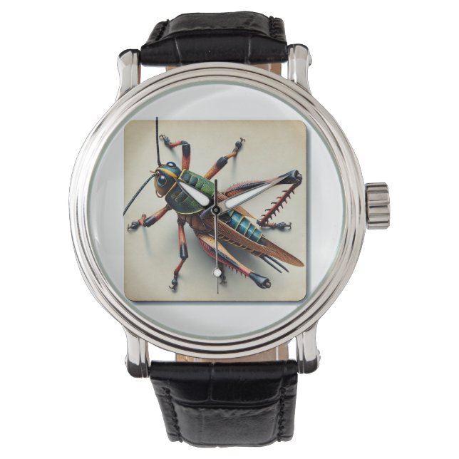 Reloj De Pulsera Longhorned Grasshopper Katydid 160724IREF102 - Wat (Anverso)