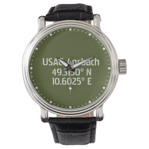 Reloj De Pulsera Longitud de la Ansbach Latitude de USAG