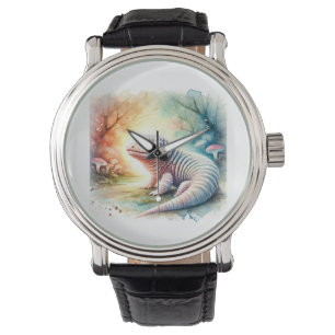 Reloj De Pulsera Lophostropheus in a Serene Watercolor Dream 060824