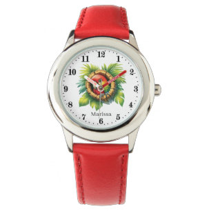 Reloj De Pulsera Loro de niños de corte unisex añadir nombre