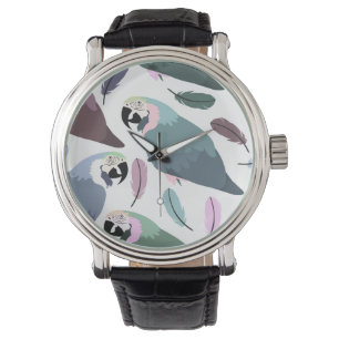 Reloj De Pulsera Loros Modernos Patrón Tropical