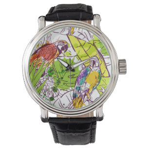 Reloj De Pulsera Loros tropicales
