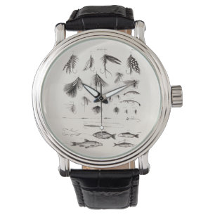 Reloj De Pulsera Los 1800s del vintage que pescan la pesca con