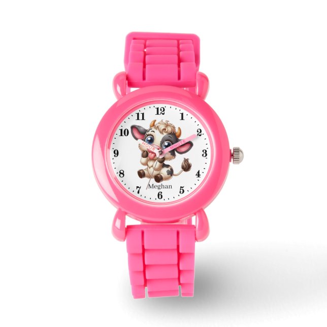 Reloj De Pulsera Los amantes de las vacas chicas de Guay agregan no (Anverso)